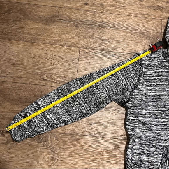 American Eagle Vintage Mens Heathered Black & White Hoodie Sweater - Size Large - Picture 8 of 16